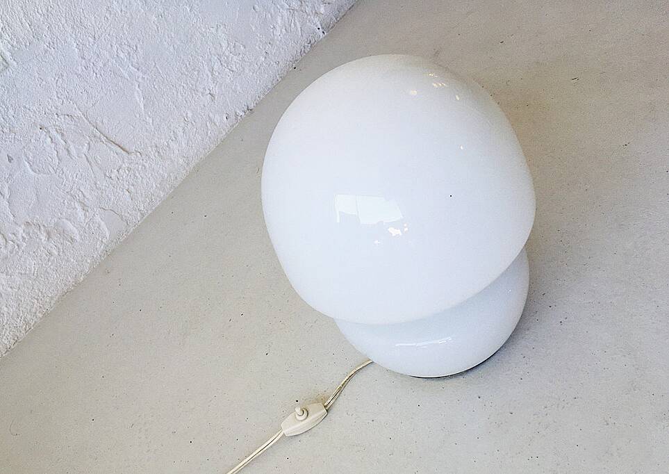 Opaline table lamp, Italy, 1970s