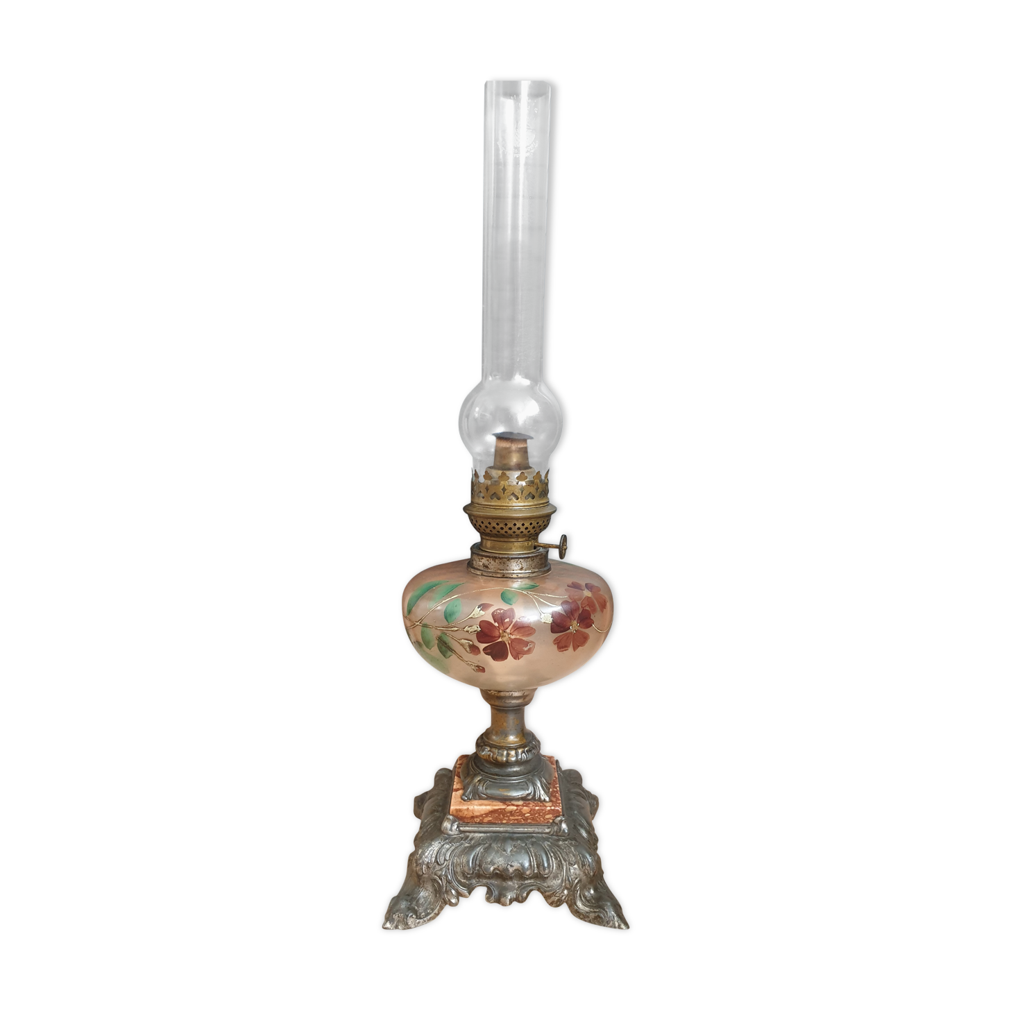 Lampe à Pétrole Vintage Blanche - Lampe De Table Rétro Carburant - Déco Industriel