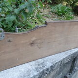 White wood wall coat holder with mirror