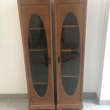 Authentic art deco showcase duo 1930s