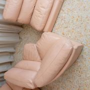 Vintage blush leather modular sofa Petronio by Tito Agnoli for Poltrona Frau, 1970s mid-century design