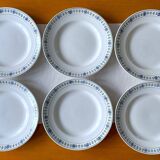 Antique flat earthenware plates from Saint-Amand (North)