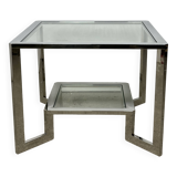 Chrome and glass coffee table / end table