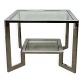 Chrome and glass coffee table / end table