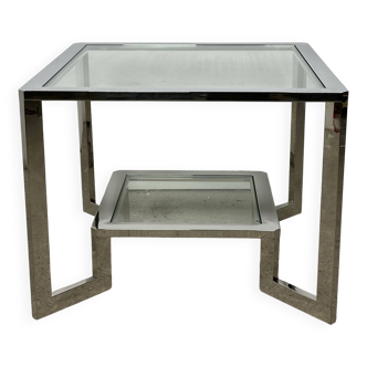 Chrome and glass coffee table / end table