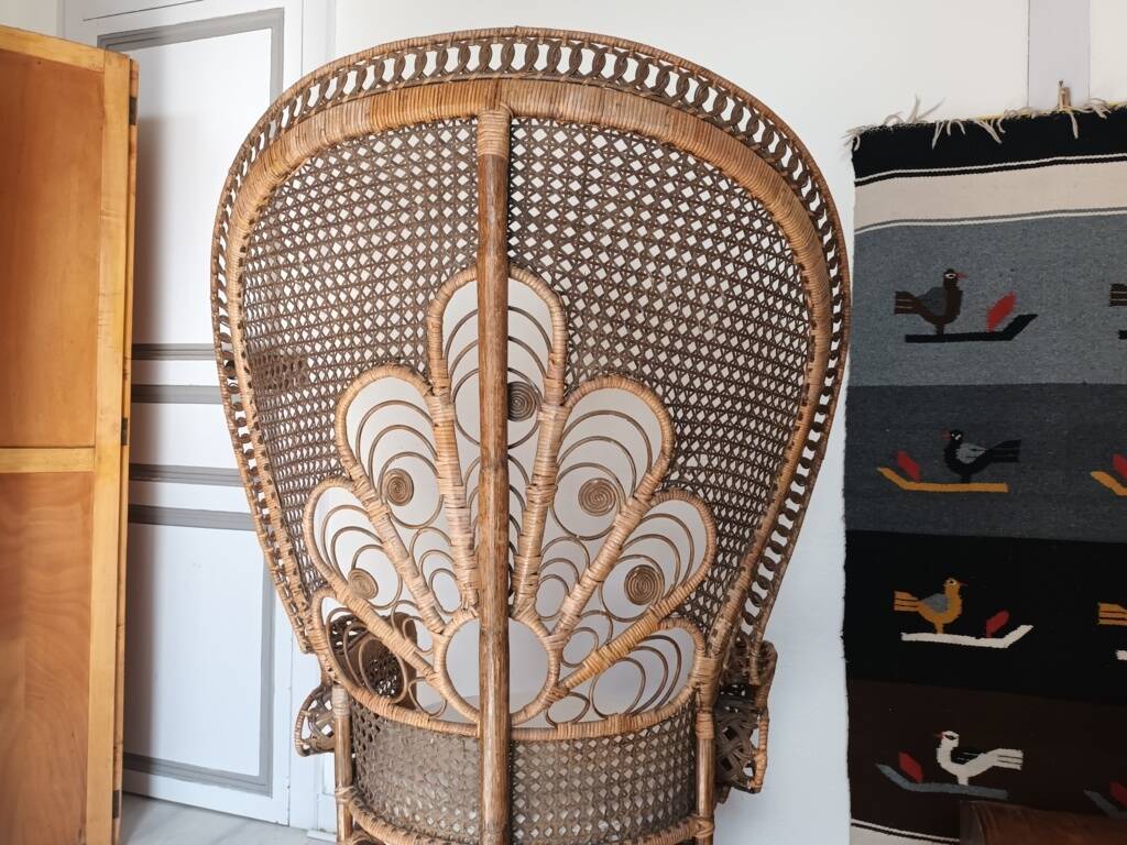 Emmanuelle peacock armchair from the 70s