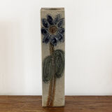 Vintage vase in sandstone, signed