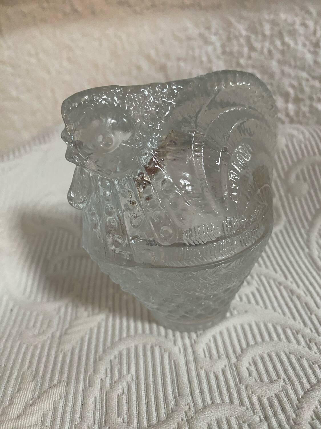 Original molded glass egg cup