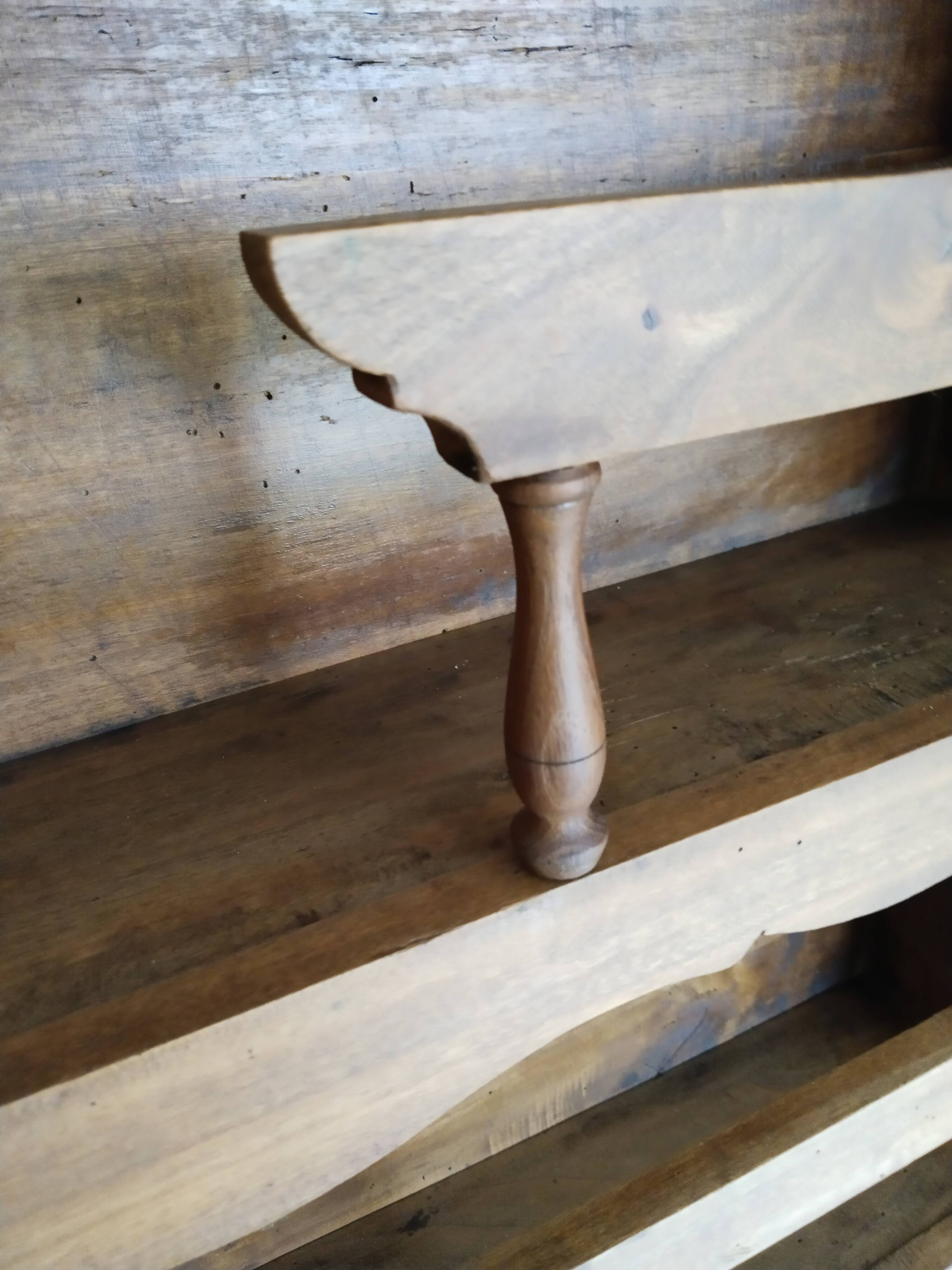 Waxed wooden dresser, antique buffet top