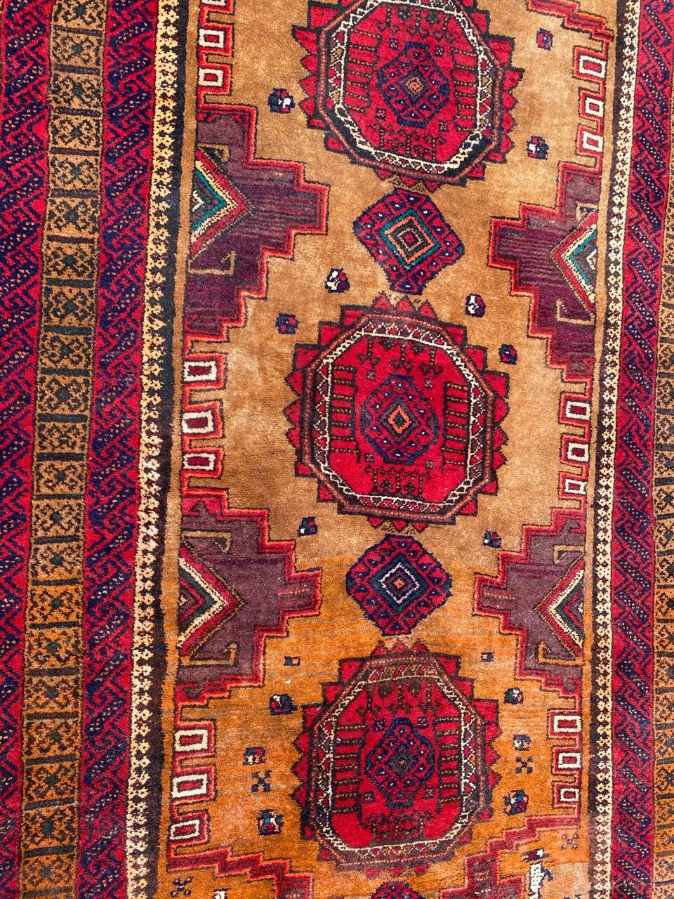 Old carpet turkmen belutch 100x186 cm