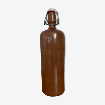 Vintage brown stoneware bottle