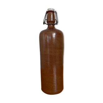 Vintage brown stoneware bottle