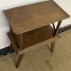 Bedside table with crossbars, vintage compass legs