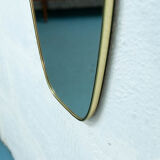 Large mirror gold brass 34x78cm