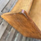1960s solid oak wall shelf