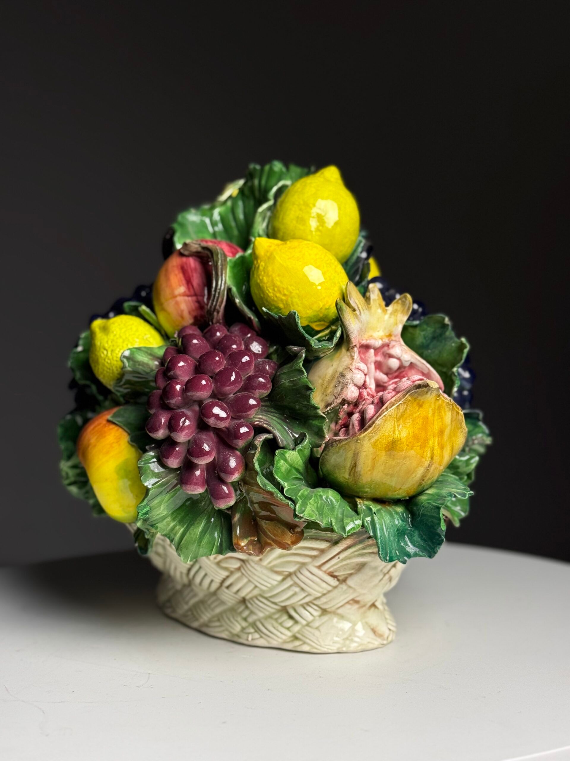 Majolica ceramic Italian fruit piece