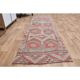 Pink Rainbow Turkish Vintage Handmade Woven Runner Rug 82x285