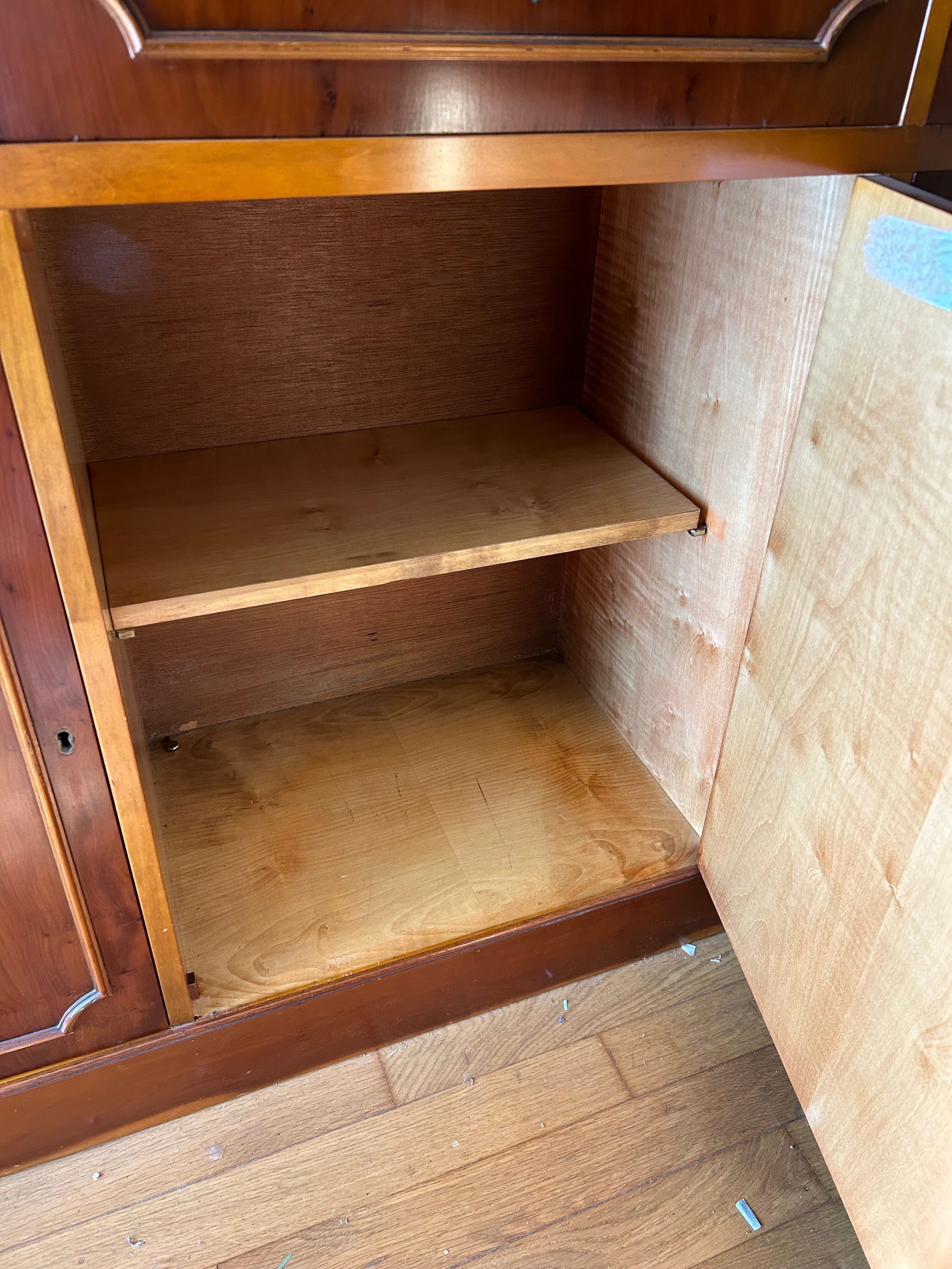 Large glazed bookcase classic English style mahogany