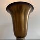 Art Deco conical table lamp in brass by Mazda, 1940s, France