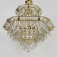 Vintage crystal and brass chandelier by Bakalowits & Söhne 8 lights, 1980s