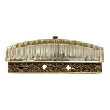 Lampe à encastrer carrée en verre et bronze, années 60