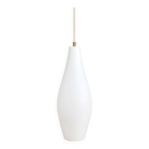 Suspension vintage en opaline blanche – années 60/70