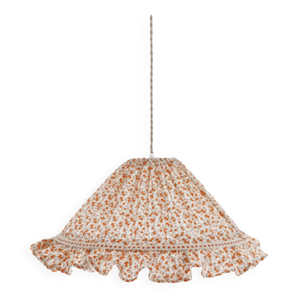 Suspension conique en tissu avec volant Emilia "fleurettes"