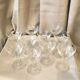 Suite de 10 verres a porto vin cuit ou digestif en verre cisele