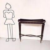 Ebonized Beech Console Table, Vintage 1960s Italian Design, Excellent
