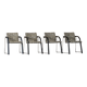 Vintage A 320 Armchair by Wulf Schneider & Ulrich Boehme for Thonet 1980’s in Myth Velvet (set of 4)