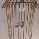 Suspension vintage en forme de cage à  oiseau