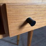 Vintage oak compass leg desk