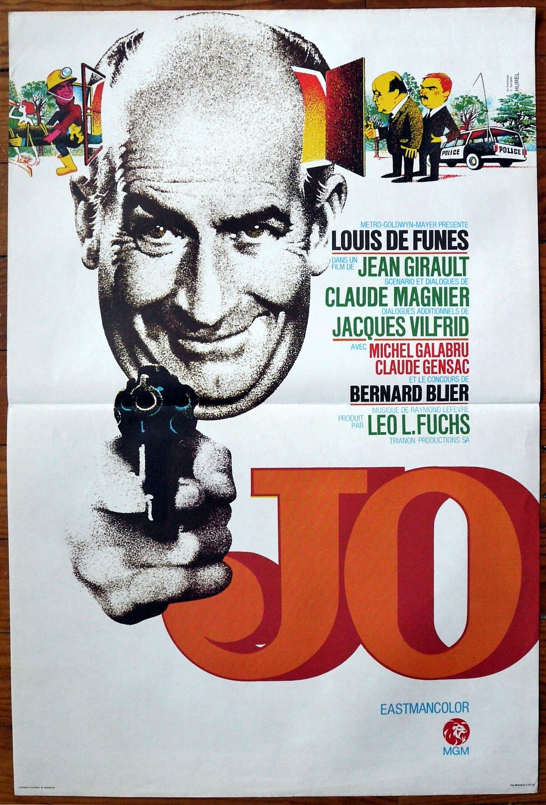 Original movie poster "Jo" Louis de Funès