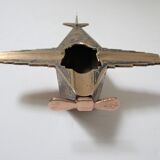 Vintage brass plane ashtray 70