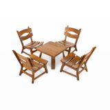 Set of 4 lounge chairs and coffee table by Dittmann & Co for AWA, The Netherlands 1960s