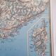 Carte routière "Michelin" vintage années 80 encadrée, 111 cm x 100 cm