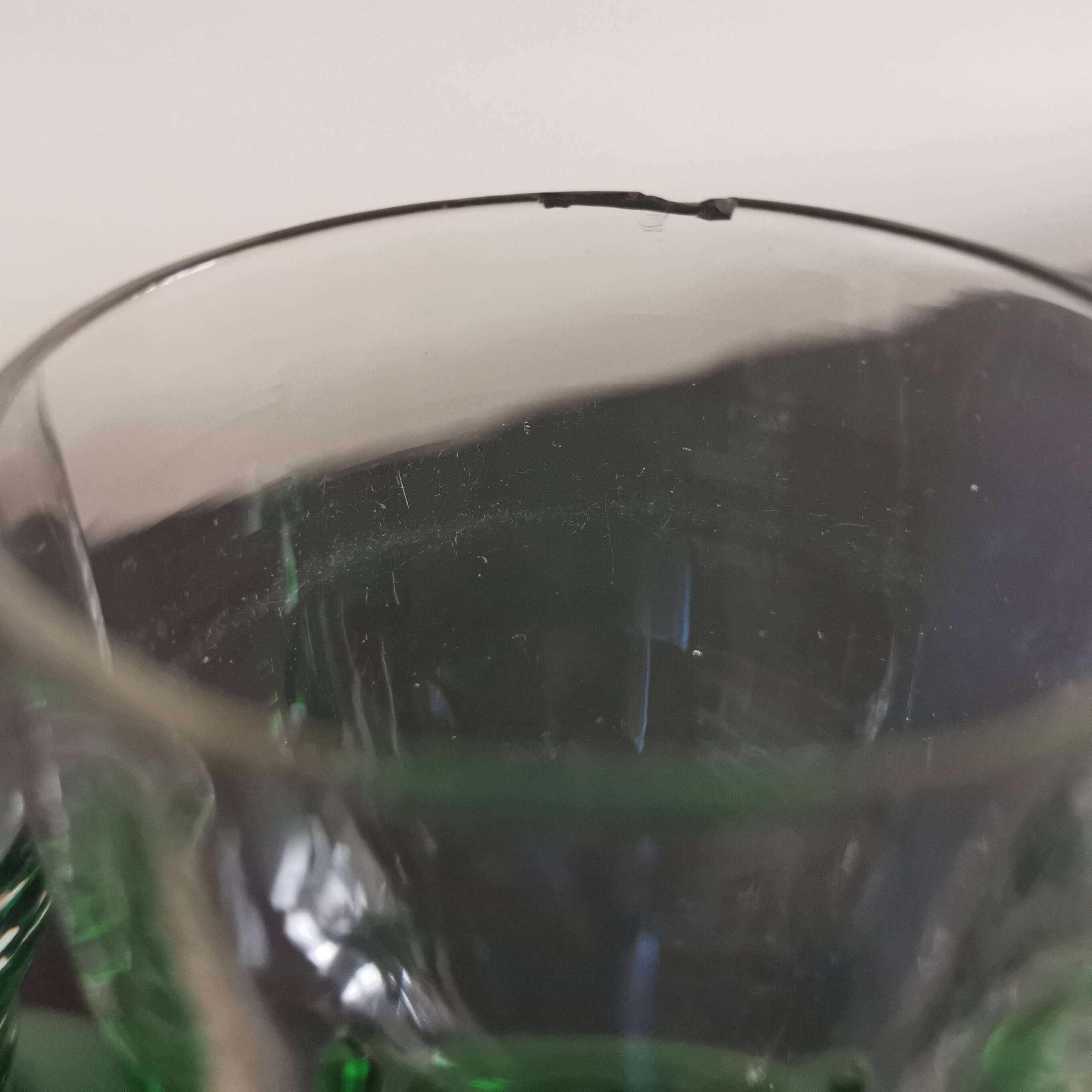 8 old stemmed glasses, 1930s