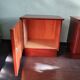 Lot of 2 vintage wooden bedside tables 70s