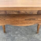 Small extendable table, regency style, solid wood, marquetry, vintage
