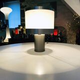 Vintage table lamp • gioffredo reggiani • cylinder • brushed steel • 1970