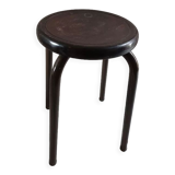 Tabouret pieds métal assise bois patiné