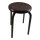 Stool feet metal seat patinated wood