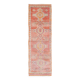 3x10 Coral Orange & Red Turkish Vintage Runner Rug, 98x322Cm