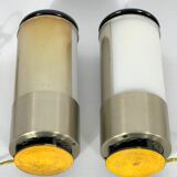 Mid-century modern pair of rare labeled Lumi Milano table lamps