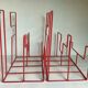 Paire de porte vinyles métal rouge