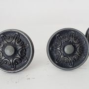 Pair of solid aluminium Victorian-style handles