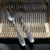 12 Dessert Cutlery Sets (forks + spoons) CHRISTOFLE MARIE-ANTOINETTE
