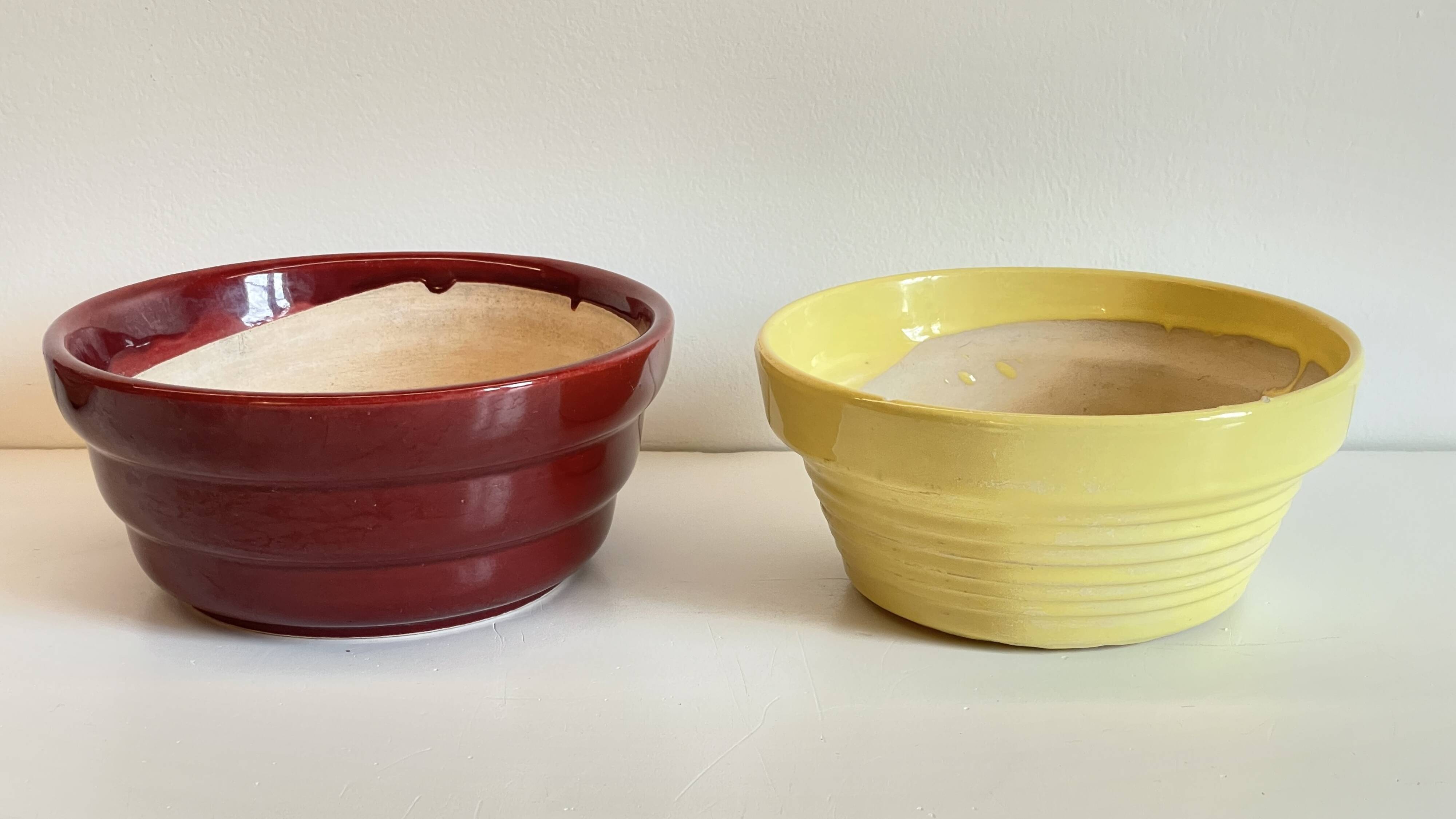 50s pot covers, vintage ceramic
