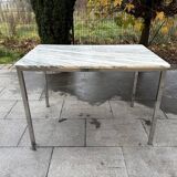 1970s chrome marble dining table