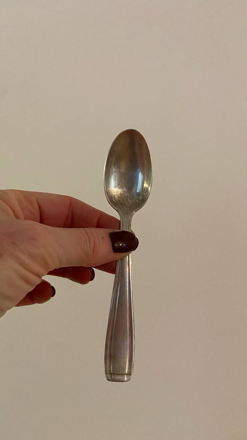 6 vintage silver plated small spoons from the 1960s